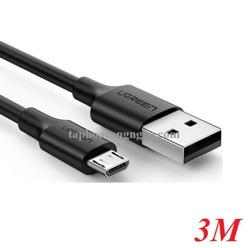 Ugreen 60827 3M màu đen cáp Micro Usb 2.0 mạ nickel chống nhiễu us289 30060827